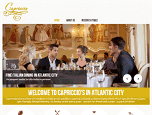 Tablet Screenshot of capriccioatlanticcity.com